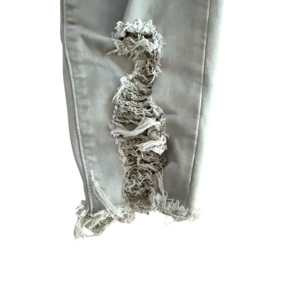 American Eagle Super Stretch X Women's Grey Distressed Jeggings Size 8 - Picture 4 of 10